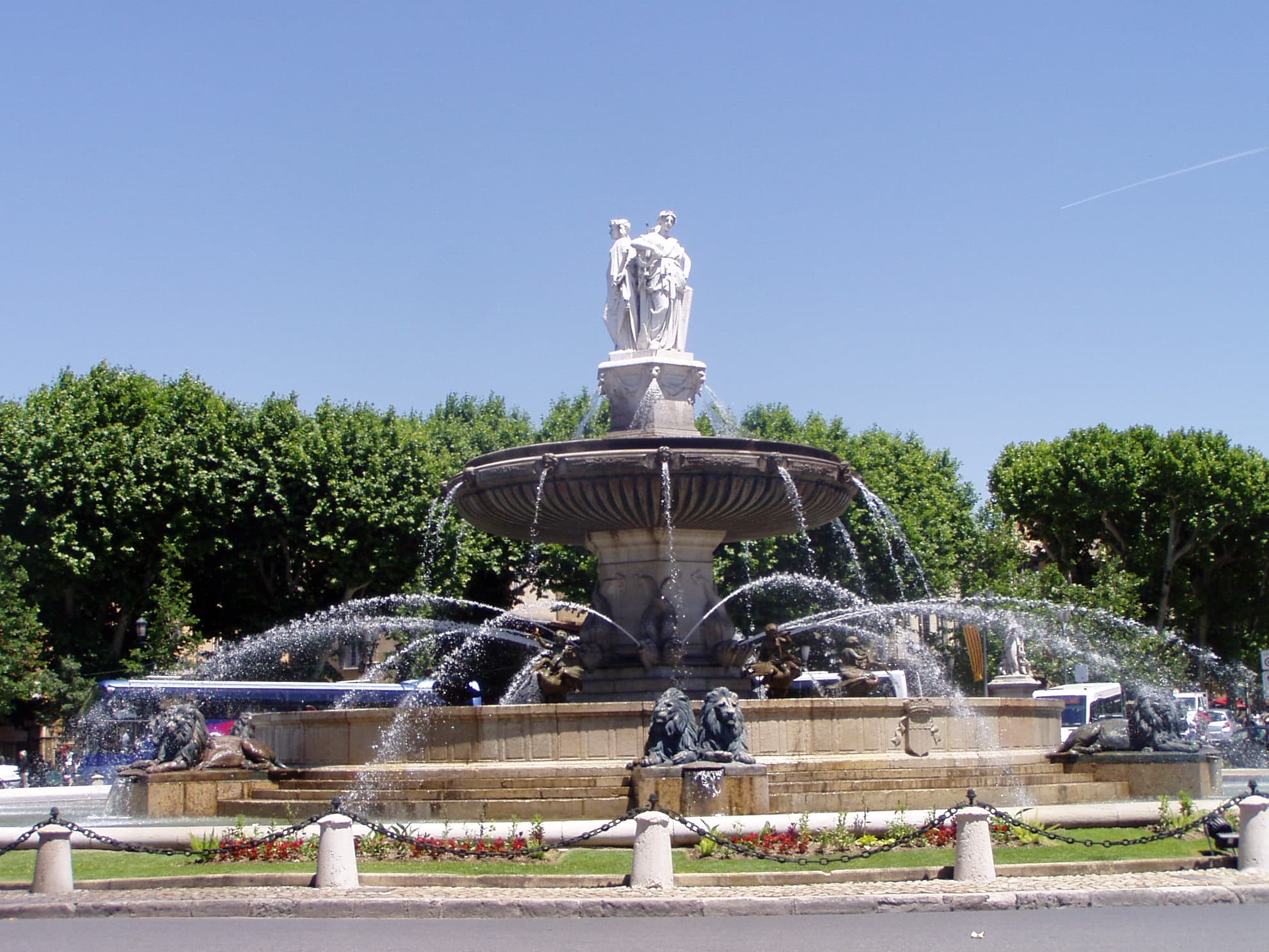 La fontaine de la Rotonde a Aix-en-Provence